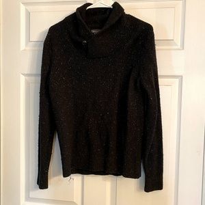 Black shawl neck sweater